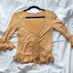 Urban Outfitters Yellow Cropped Top